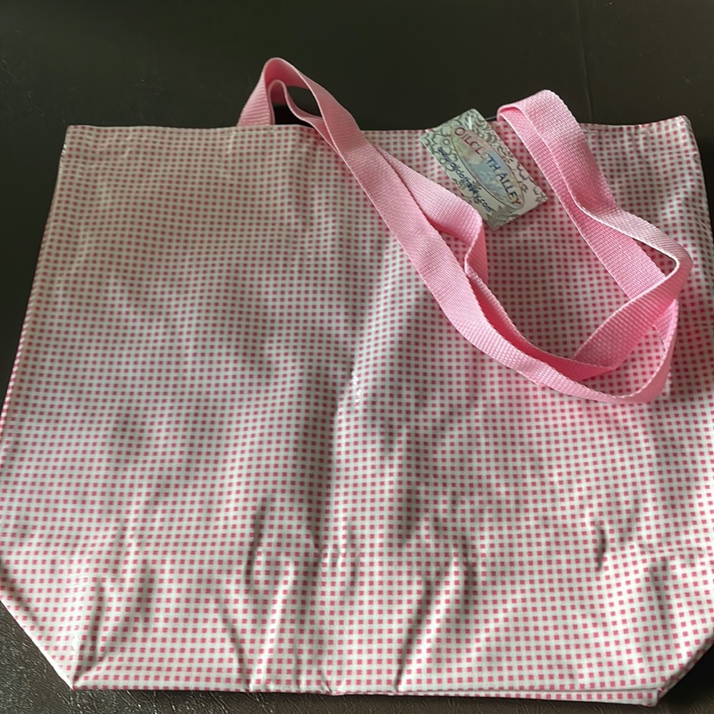 NWT OilCloth Sturdy Tote w/30 in reinforced straps - Picture 2 of 3